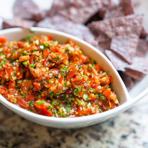 Market Fresh Salsa with Persimmon Vinegar - Figure Ate Foods