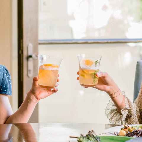 Whiskey Shrub Cocktail with Persimmon Vinegar - Figure Ate Foods