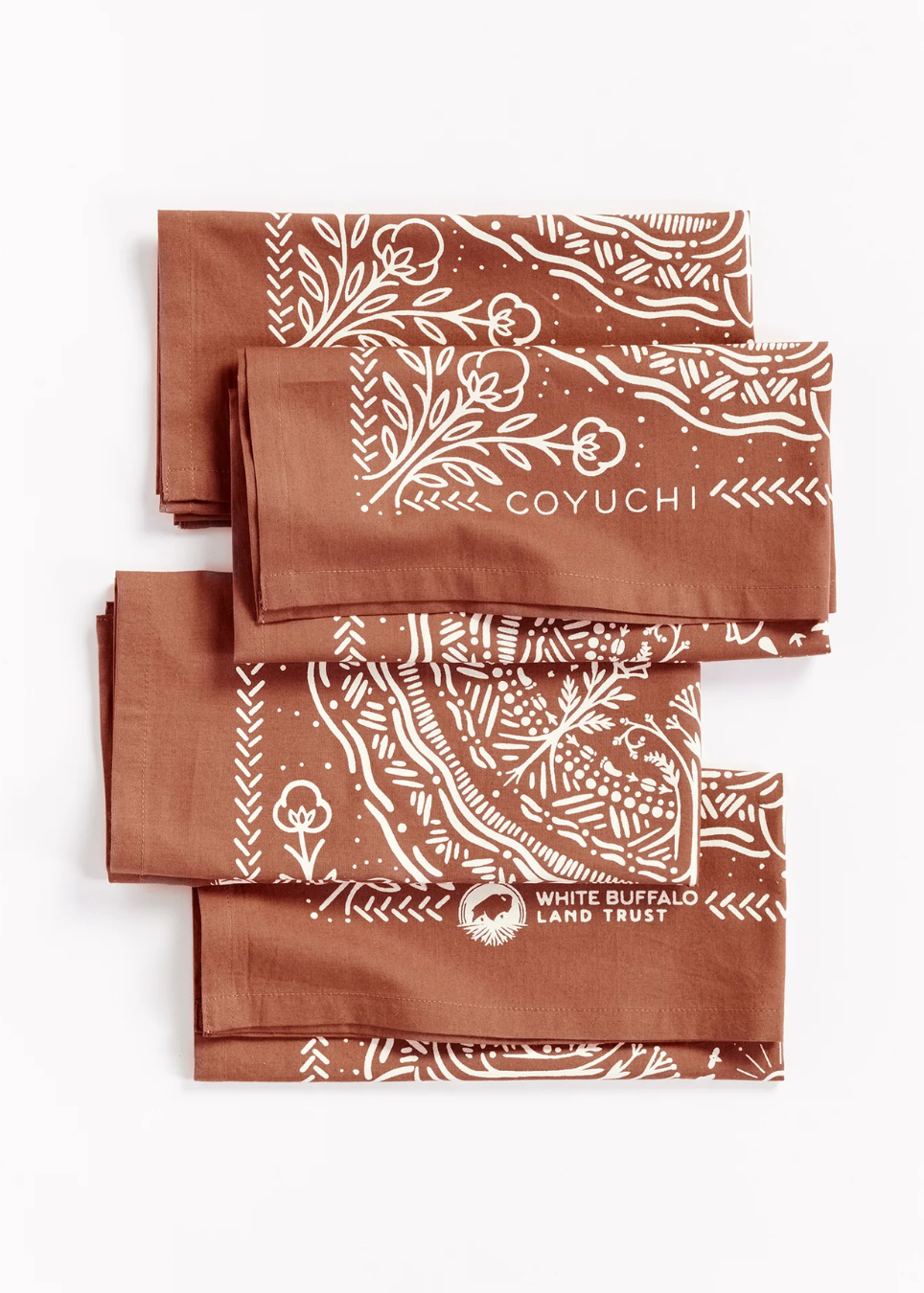 Coyuchi X White Buffalo Land Trust Bandana Napkins, Set of 4