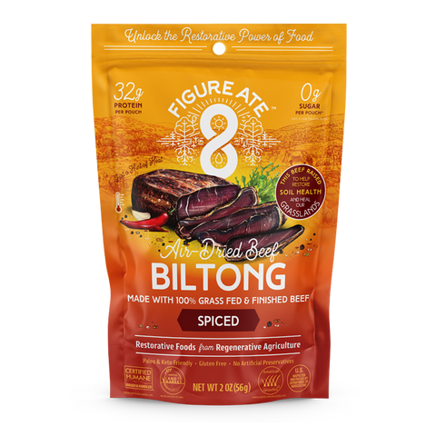 Spiced Grass Fed & Finished Beef Biltong