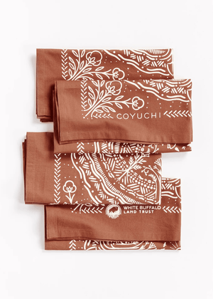 Coyuchi X White Buffalo Land Trust Bandana Napkins, Set of 4 - Figure Ate Foods