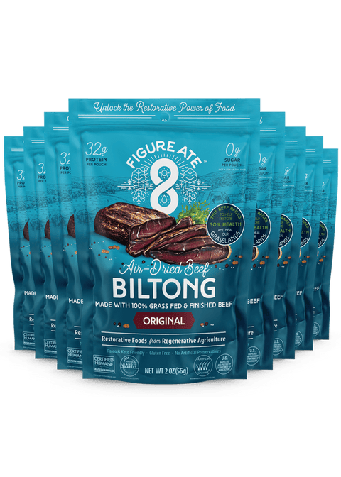 Original Beef Biltong - 8 - Pack - Figure Ate Foods