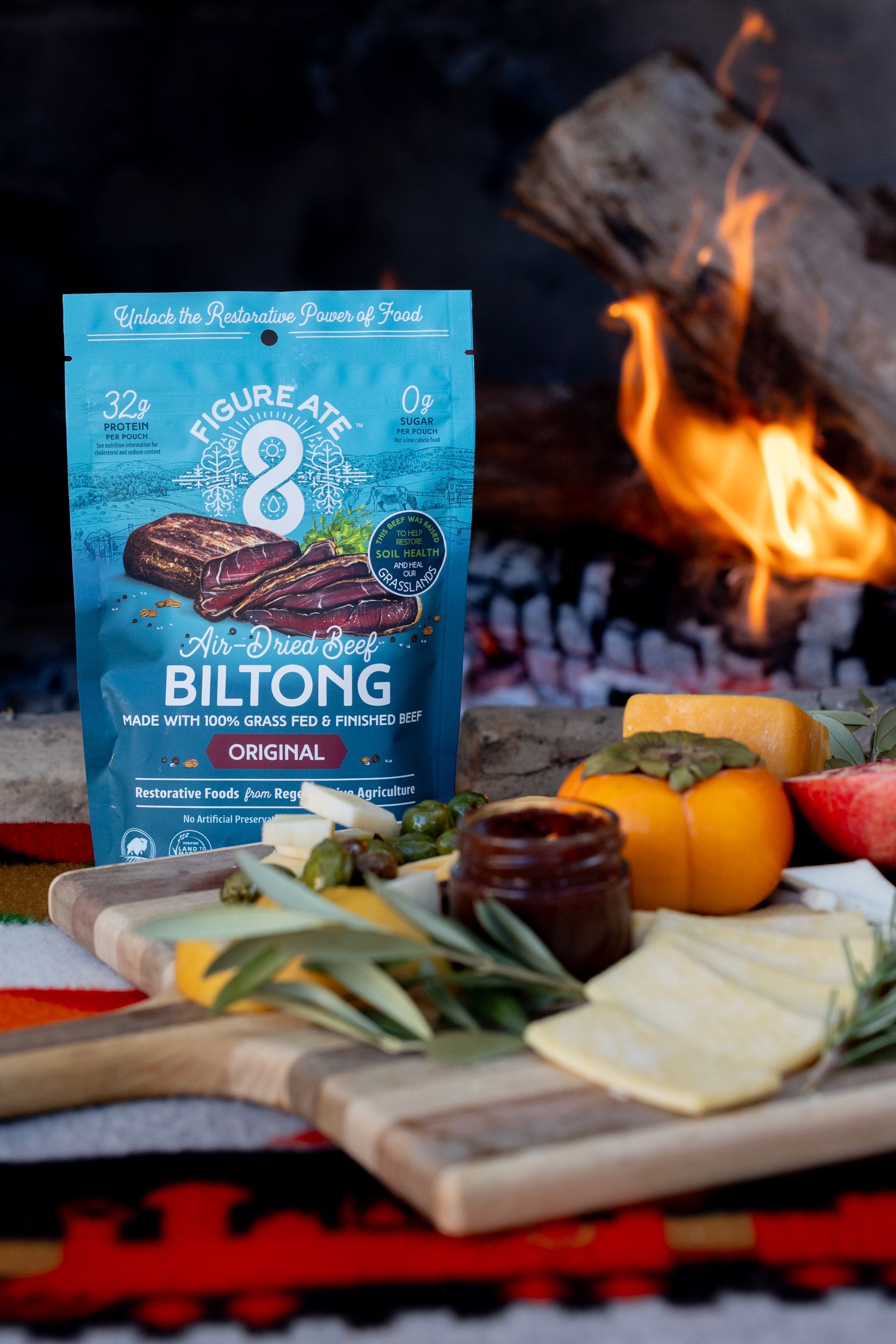 Original Beef Biltong - 8 - Pack - Figure Ate Foods