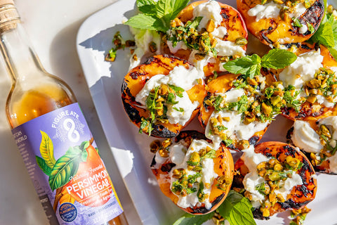 Grilled Peach + Burrata Salad Recipe