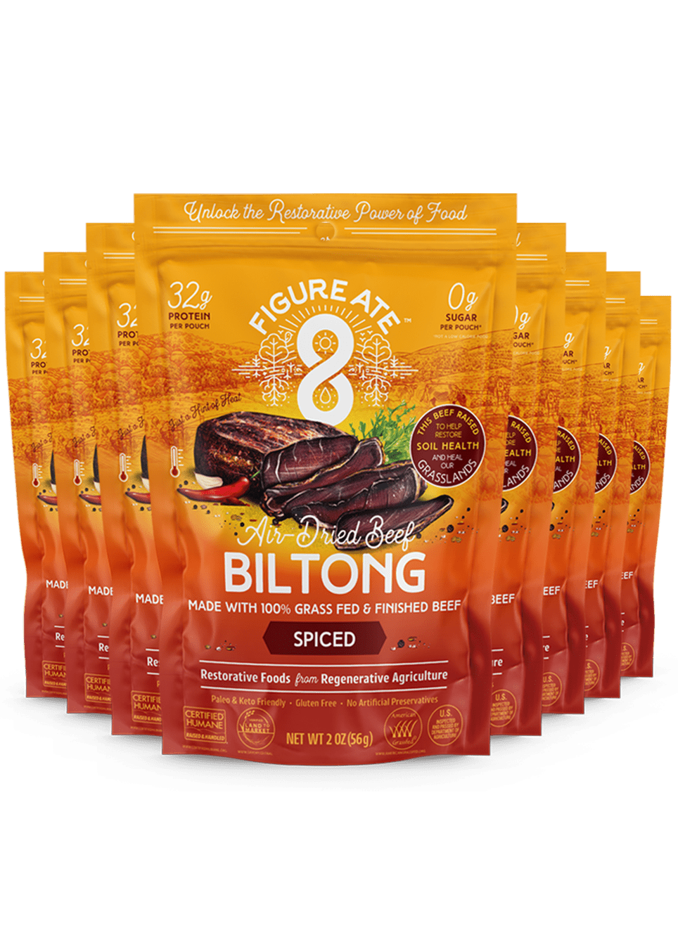 Spiced Beef Biltong 8 Pack