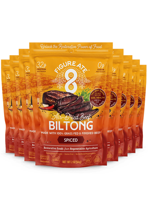 Spiced Beef Biltong - 8 - Pack - Figure Ate Foods