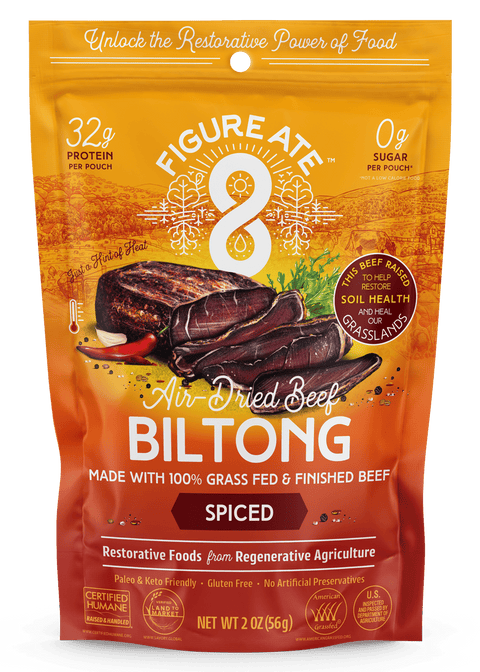 Spiced Grass Fed & Finished Beef Biltong - Figure Ate Foods